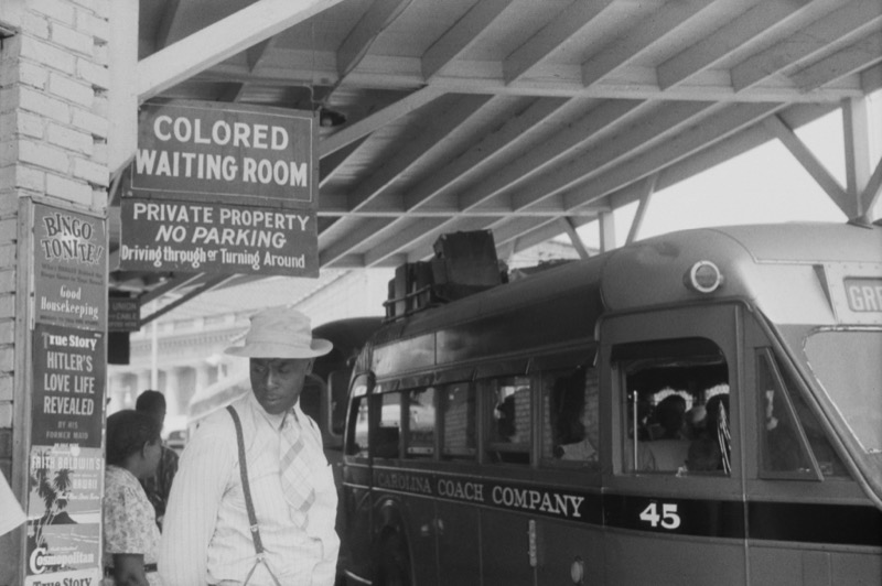 Segregation-era 'Colored Waiting Room' sign in Durham, North Carolina